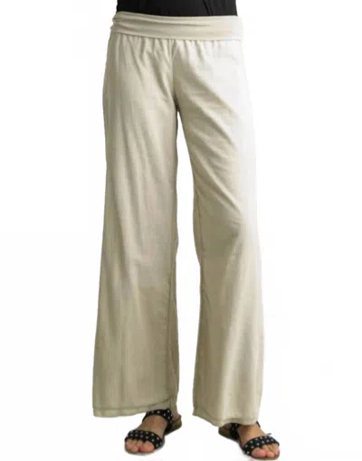 Tempo Paris Cotton Palazzo Pants In Beige In Neutral