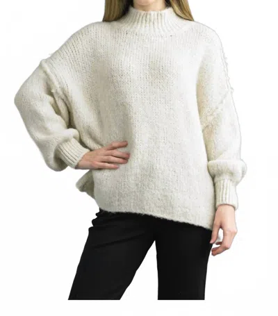 Tempo Paris Cozy Shimmer Sweater In White