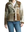 Tempo Paris Cropped Boucle Jacket In Camel In Brown