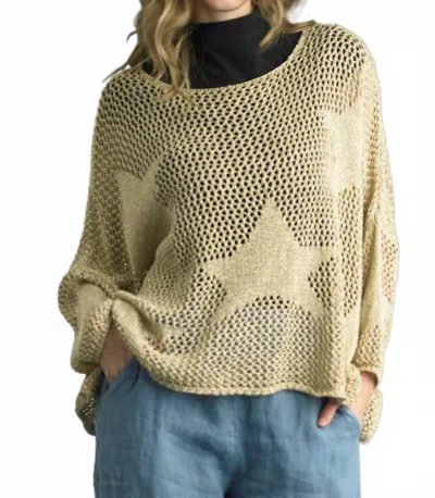Tempo Paris Everyone Can See Long Sleeve Sweater In Gold In Brown