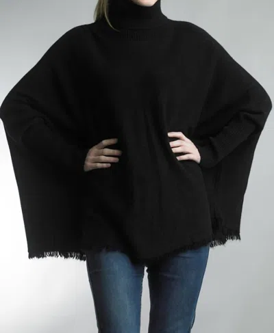 Tempo Paris Fringe Hem Sweater In Black