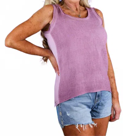 Tempo Paris Front Sleeveless Tank In Mauve In Pink