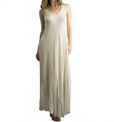 Tempo Paris Long Bias Dress In Beige In White
