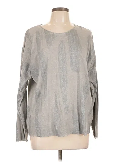 Pre-owned Tempo Paris Long Sleeve Blouse In Gray