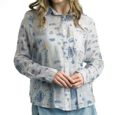 Tempo Paris Lost At Sea Blouse In Blue
