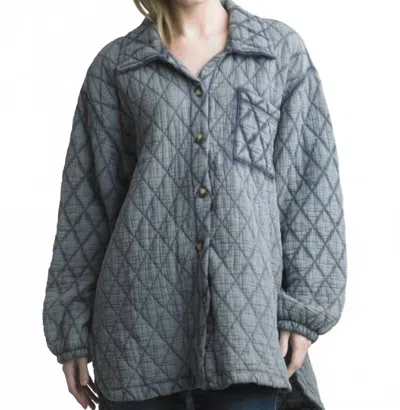 Tempo Paris Quilted Jacket In Blue