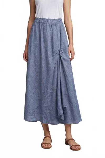 Tempo Paris Ruch Linen Skirt In Denim In Blue