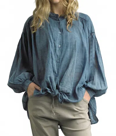 Tempo Paris Save The Date Blouse In Navy In Blue