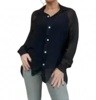 Tempo Paris Sheer Top With Tank In Black