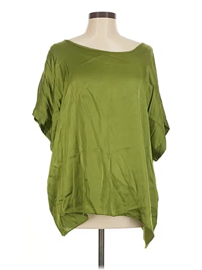 Pre-owned Tempo Paris Short Sleeve Blouse In Green