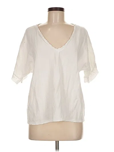 Pre-owned Tempo Paris Short Sleeve Blouse In White