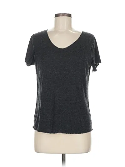 Pre-owned Tempo Paris Short Sleeve Top Gray Scoop Neck Tops