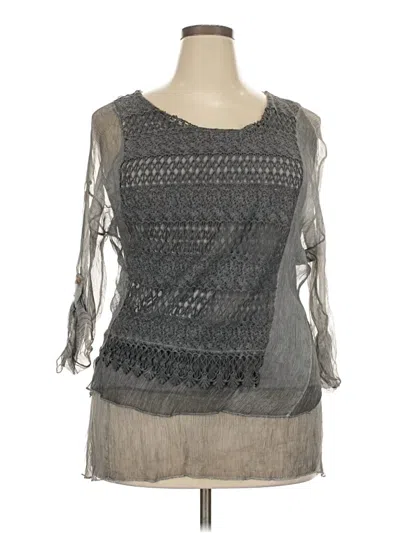 Pre-owned Tempo Paris Sleeveless Blouse In Gray