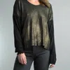 TEMPO PARIS SPARKLE AND SHINE LONG SLEEVE SWEATER