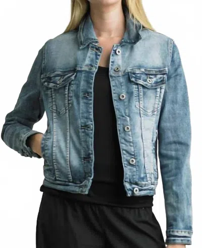 Tempo Paris Tree Of Life Jacket In Denim In Blue