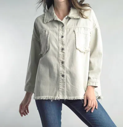 Tempo Paris Twill Shirt In Beige