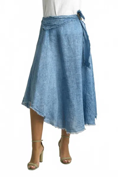 Tempo Paris Washable Skirt In Denim In Multi