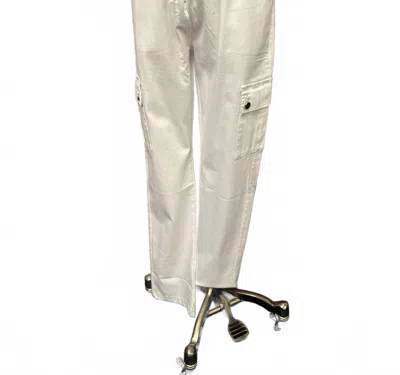 Tempo Paris Women's Living On The Edge Pull-on Cargo Pants In Beige In Silver