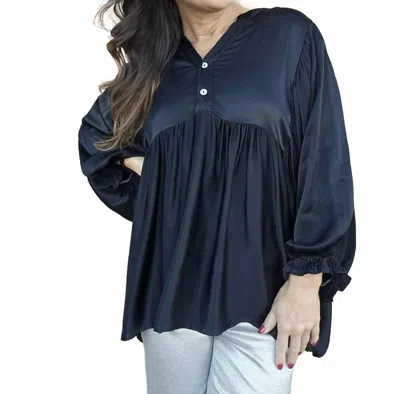 Tempo Paris Your Way Only Tunic Top In Black In Blue