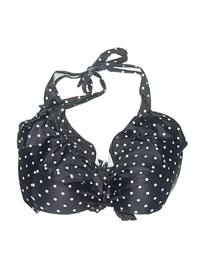 Pre-owned Tempt Me Swimsuit Top Black Polka Dots Pattern Swimwear