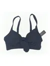 Tempt Me Swimsuit Top Blue Solid Pattern Swimwear In Blue