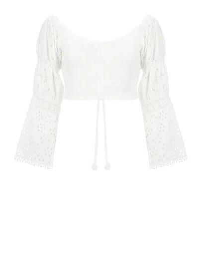 Temptation All-over Lace White Cotton Top