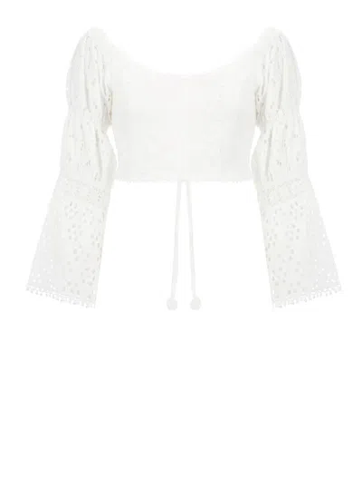 Temptation All-over Lace White Cotton Top