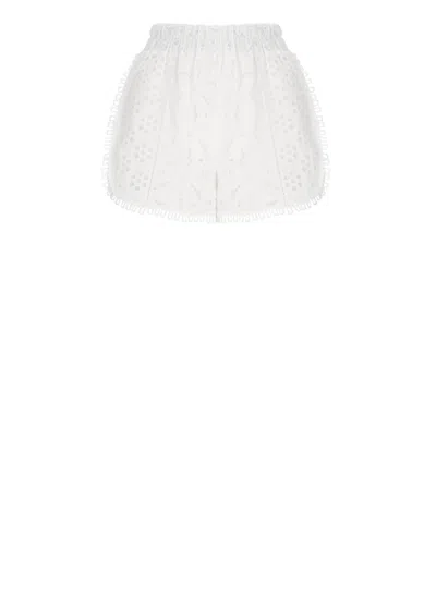 Temptation Intricate Lace-detail Cotton Shorts