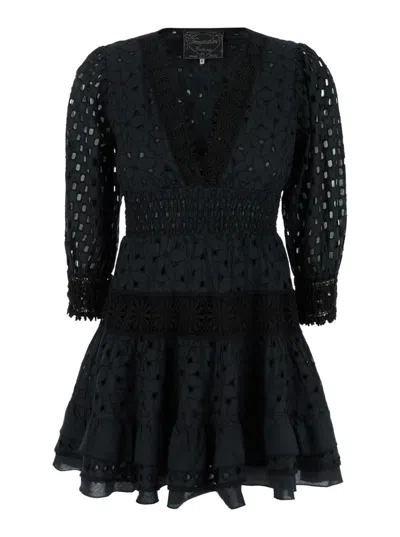 Temptation Positano Black V Neck Mini Dress