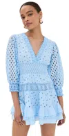 Temptation Positano Embroidered Dress In Cielo