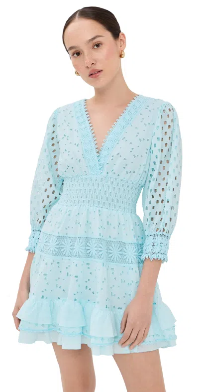 Temptation Positano Boboli Dress Turqouise In Blue