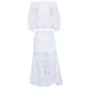 Temptation Positano Charlotte Top And San Diego Skirt White In White