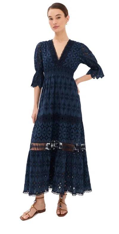 Temptation Positano Curry Dress Navy In Blue