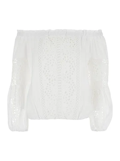 Temptation Positano Embroidered Blouse In White