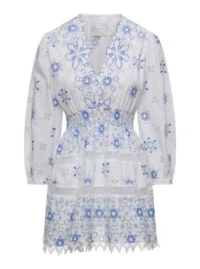 Temptation Positano Embroidered Dress In White