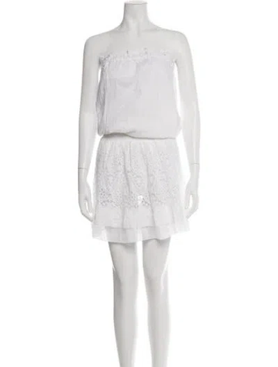 Pre-owned Temptation Positano Floral Print Mini Dress W/ Tags In White