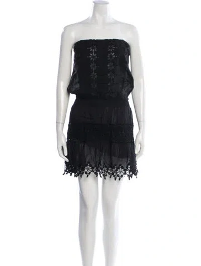 Pre-owned Temptation Positano Lace Pattern Mini Dress