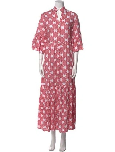 Pre-owned Temptation Positano Linen Long Dress In White