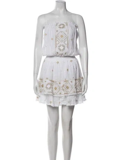 Pre-owned Temptation Positano Linen Mini Dress In Gray