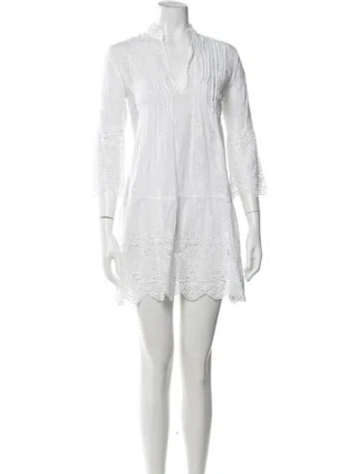 Pre-owned Temptation Positano Linen Mini Dress In Neutrals