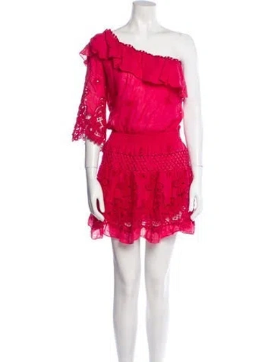 Pre-owned Temptation Positano Linen Mini Dress In Pink