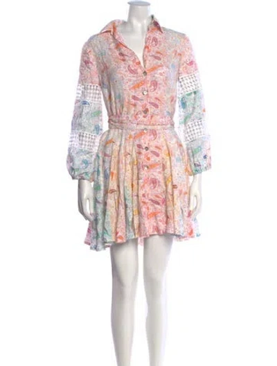 Pre-owned Temptation Positano Linen Mini Dress In White