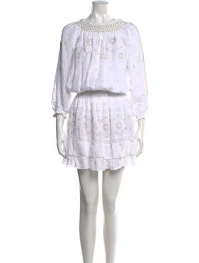 Pre-owned Temptation Positano Linen Mini Dress In White
