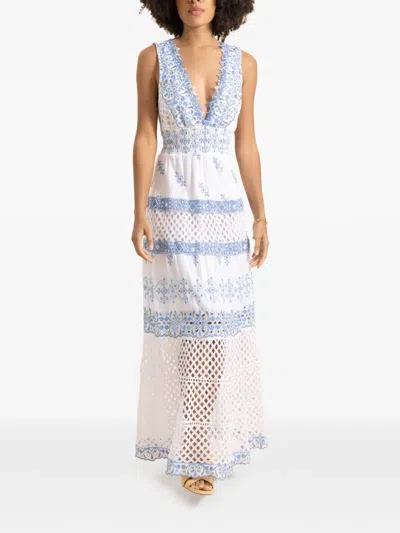 Temptation Positano Meringa Maxi Dress In Blue
