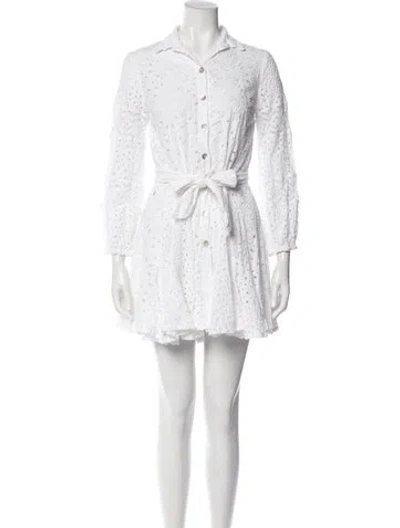 Pre-owned Temptation Positano Mini Dress In White