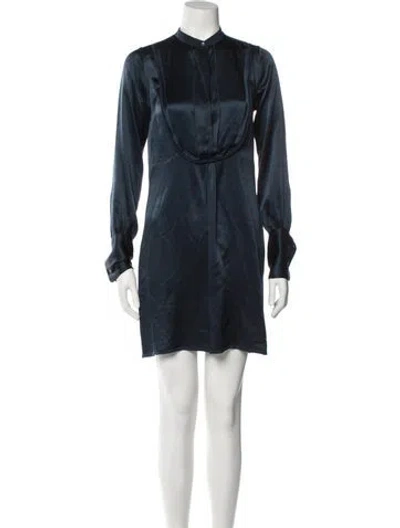 Pre-owned Temptation Positano Mock Neck Long Dress In White