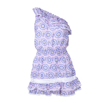 Temptation Positano One Shoulder Mini Dress In Multi