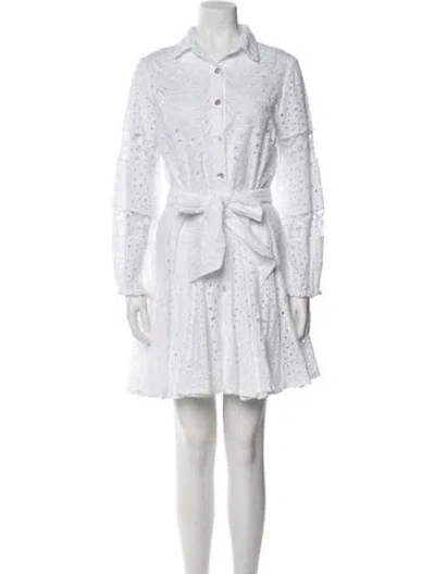 Pre-owned Temptation Positano Printed Mini Dress In White