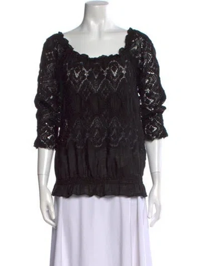 Pre-owned Temptation Positano Scoop Neck Sweater In Black