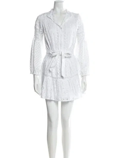 Pre-owned Temptation Positano V-neck Mini Dress In White